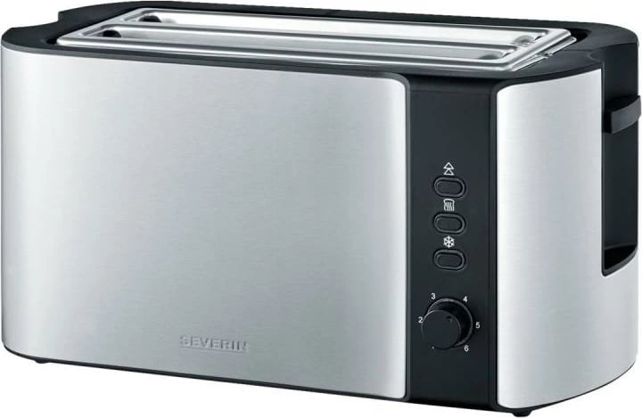 Toster, Severin, AT 2590, 4 feta, inox, argjendt e zi