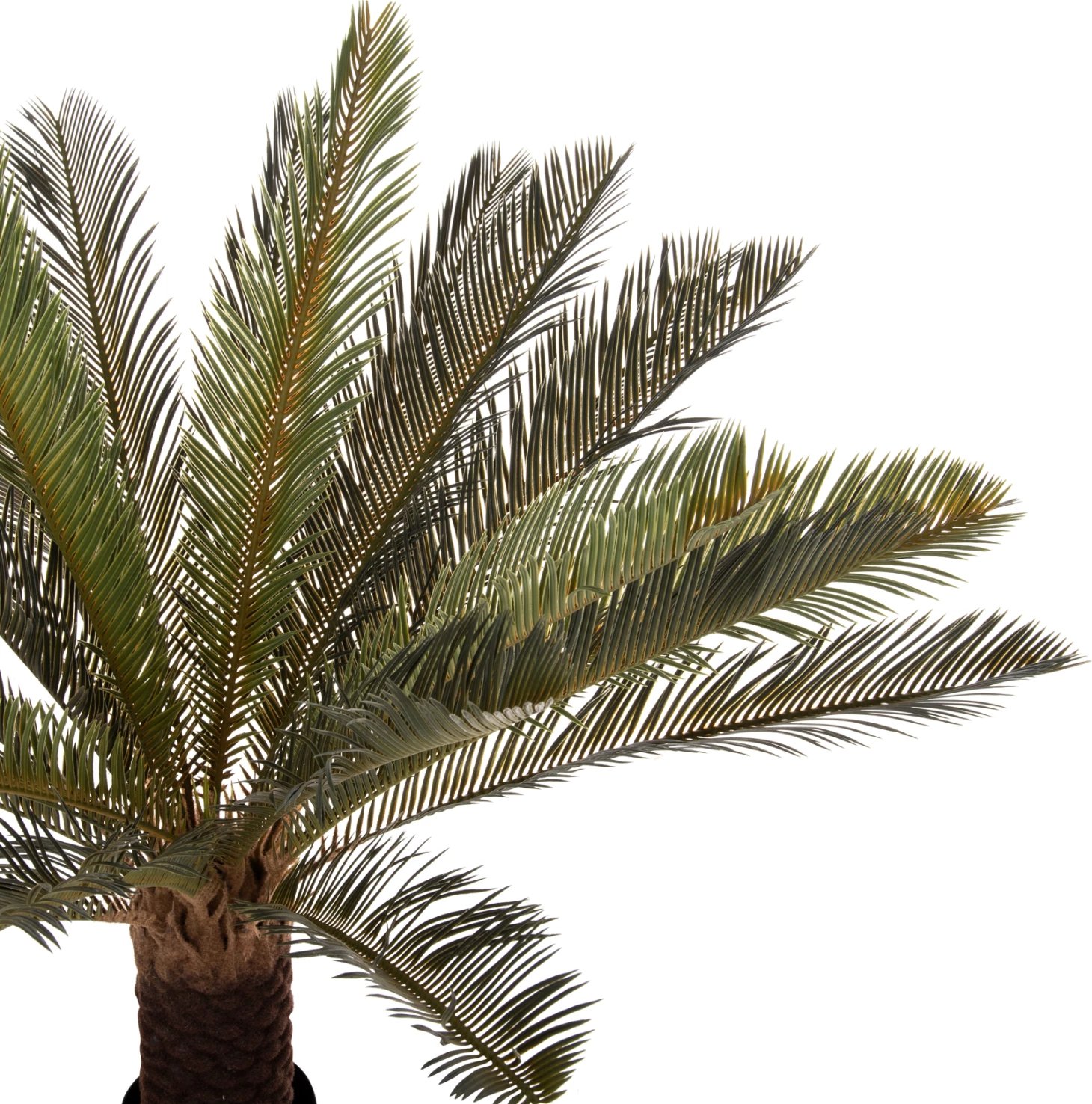 Bimë sintetike dekorative, FH7983, palmë me gjethe të mprehta në vazo, 94H cm