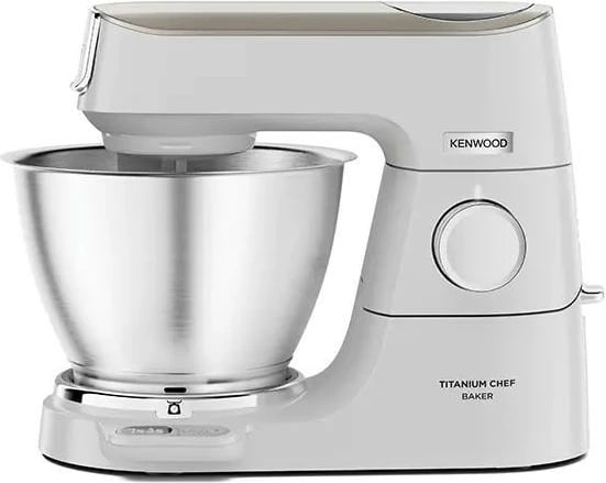 Mikser kuzhine Kenwood Titanium Chef Baker, 1200W, 6 shpejtësi, tas inoks, bardhë
