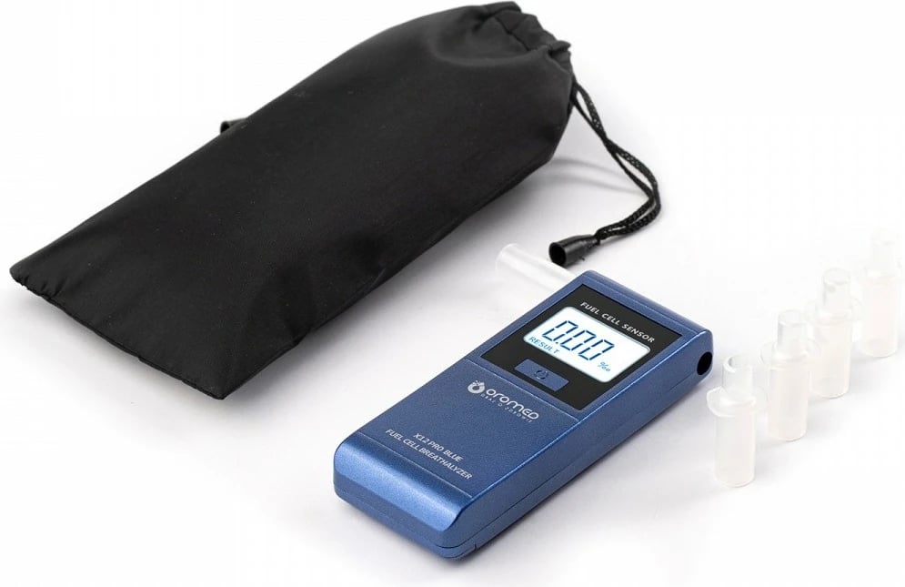 Alkoolmetër ORO-MED ORO-X12 Pro, elektrokimik, ekran LCD, ngjyrë blu
