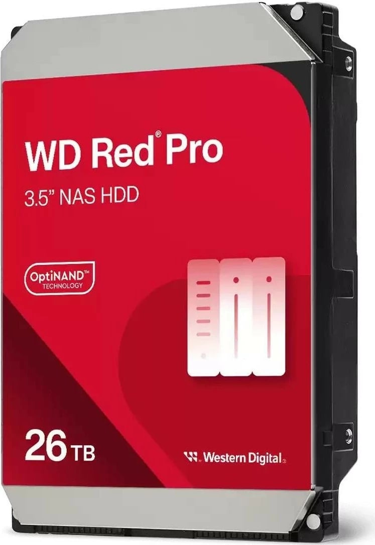 Kasë WD Red Pro 26TB, 3.5", SATA600, 7200RPM, 512MB cache, e zezë