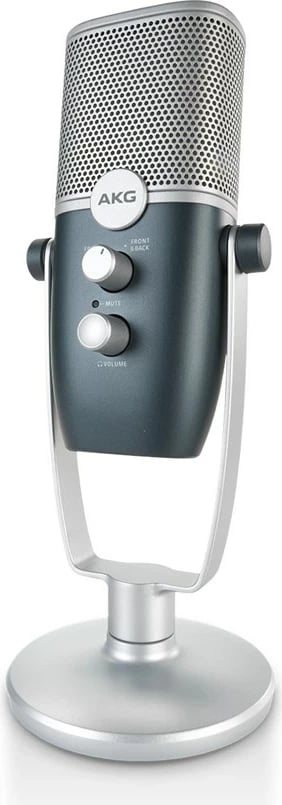 Mikrofon AKG Ara, USB kondensator profesional, blu-argjendtë