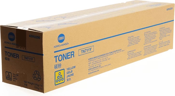 Toner, Konica Minolta, TN711Y A3VU250, rendiment 31500 faqe, standard, e verdhë