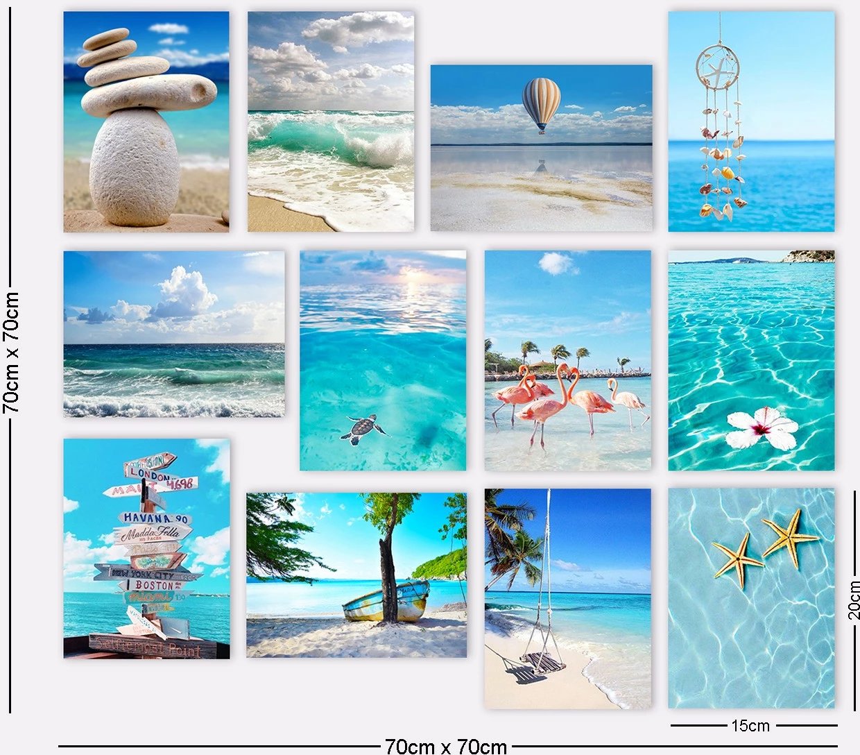 Piktura dekorative MDF (12 copë), Wallity, 12MDF09