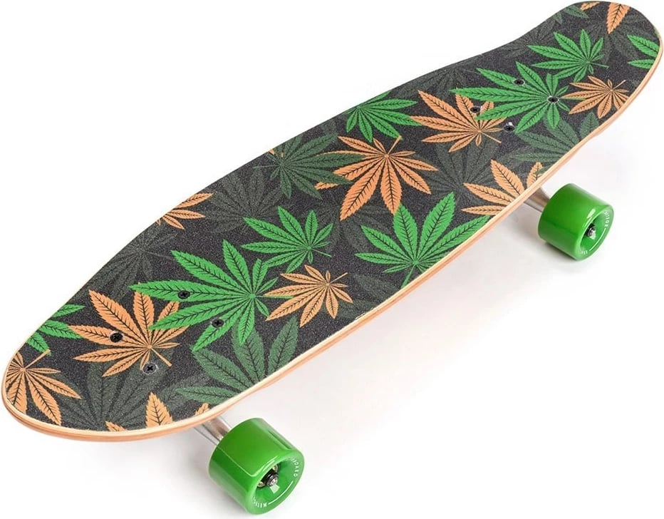Skateboard Meteor 22595, ngjyrë jeshile-kafe-portokalli