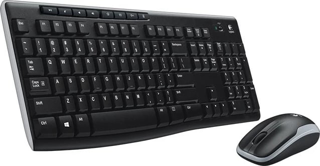 Set maus dhe tastierë Logitech Wireless Desktop MK270, wireless, QWERTZ, e zezë