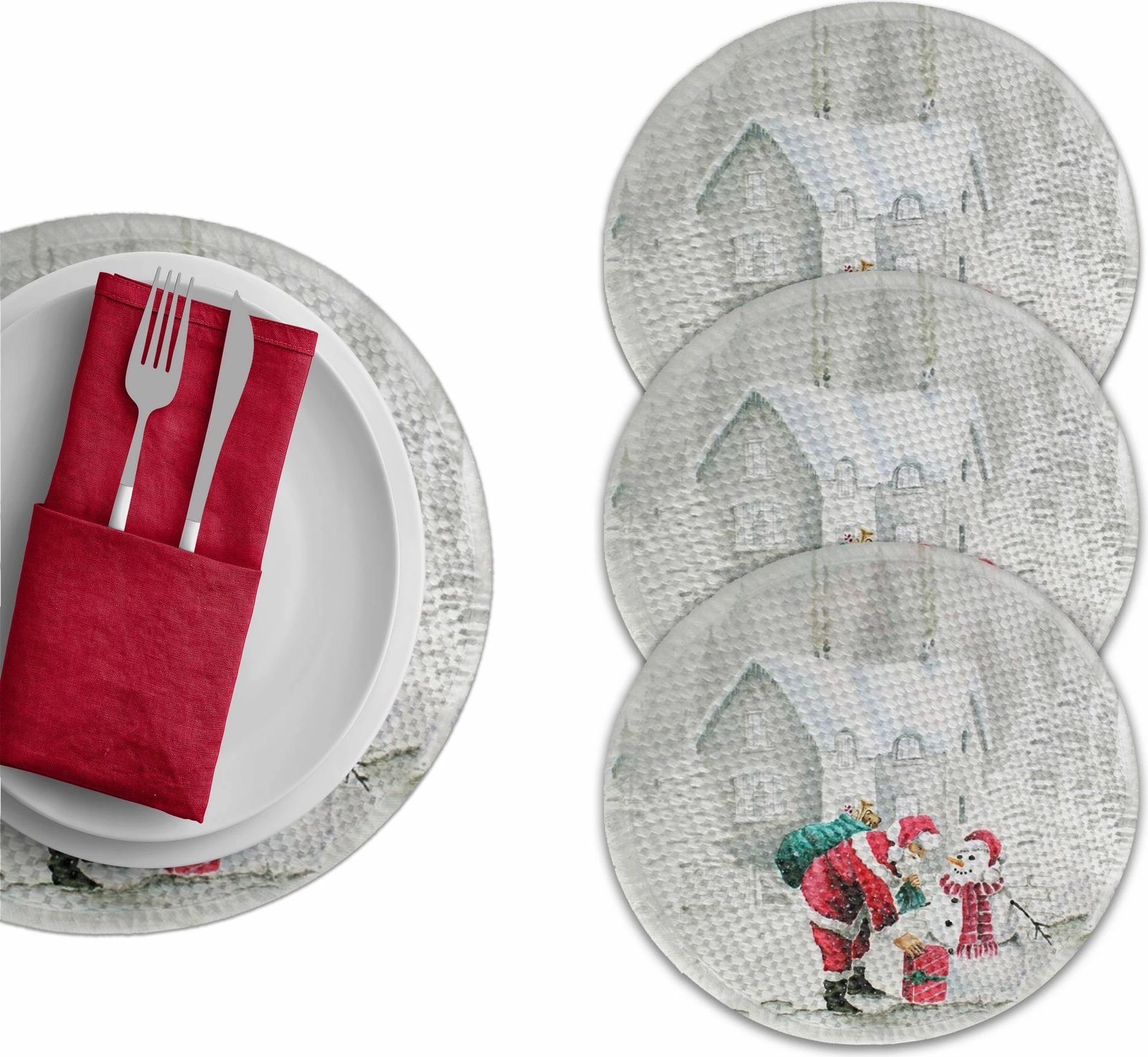 Set nënshtruesish tavoline Hermia Concept, shumëngjyrësh, 4 copë, 37cm