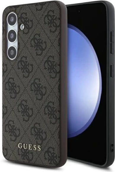 Mbështjellës Guess 4G Metal Gold Logo për Samsung Galaxy S24 FE S721, Kafe Mbështjellës Guess 4G Metal Gold Logo për Samsung Galaxy S24 FE S721, Kafe