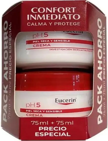 Krem për lëkurë të thatë dhe të ndjeshme Eucerin pH5, 75ml+75ml, uniseks