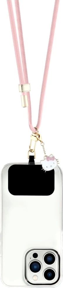 Litar universal për celular Hello Kitty Patch & Kitty Head Charm, rozë