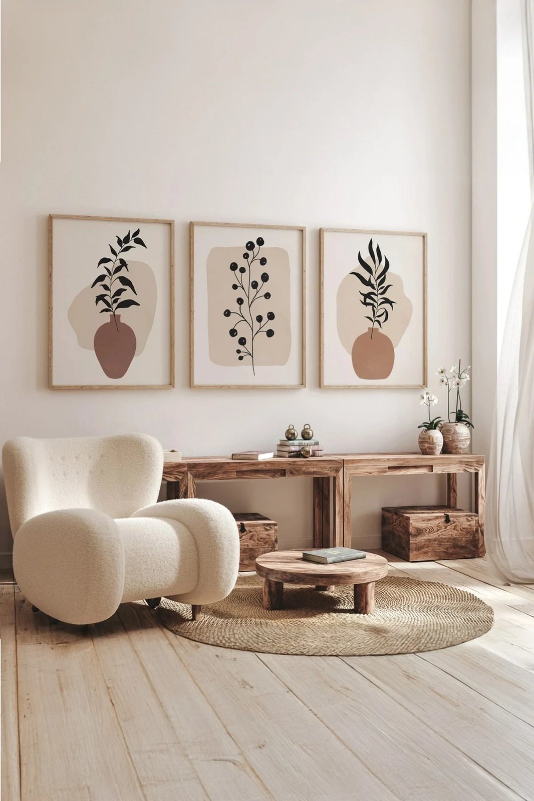 Pikturë dekorative me kornizë (3 copë), Wallity, 3Dartsohoset89