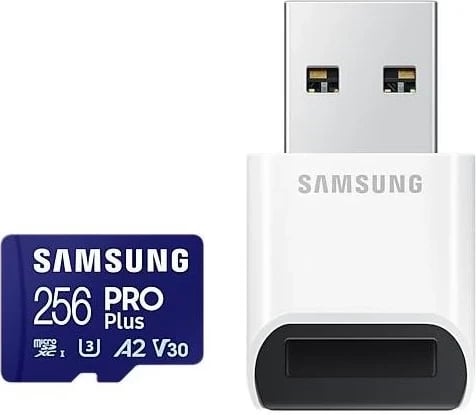 Kartë memorie Samsung Pro Plus, microSDXC, 256GB, 180MB/s