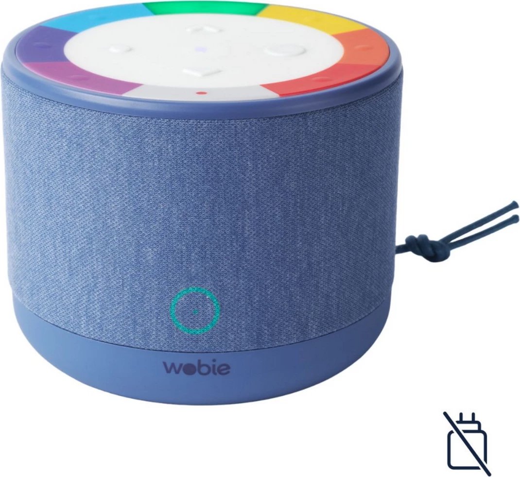 Altoparlant portabël, wobie, box b, USB-C me Power Delivery, pa përshtatës AC, blu