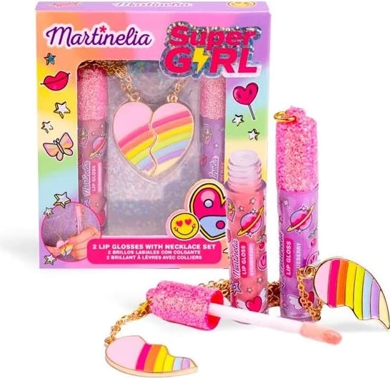 Set Lip Gloss-i me varëse Martinelia Super Girl Shine Necklace, unisex