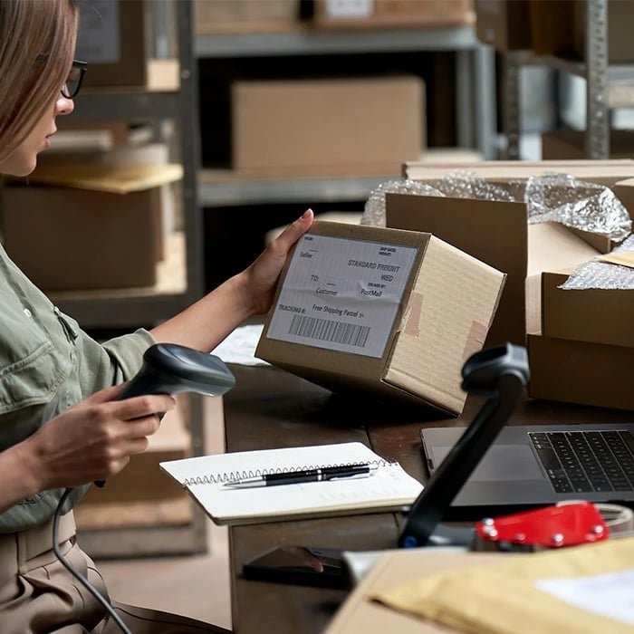 Lexues barkodash Qoltec 50878 me stacion dokimi, 1D/2D, i zi/portokalli