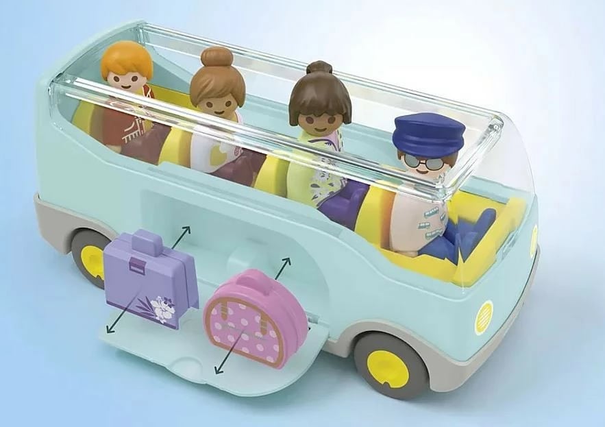 Set figurina Playmobil Junior 71682 Tour Bus, plastikë, 9 pjesë