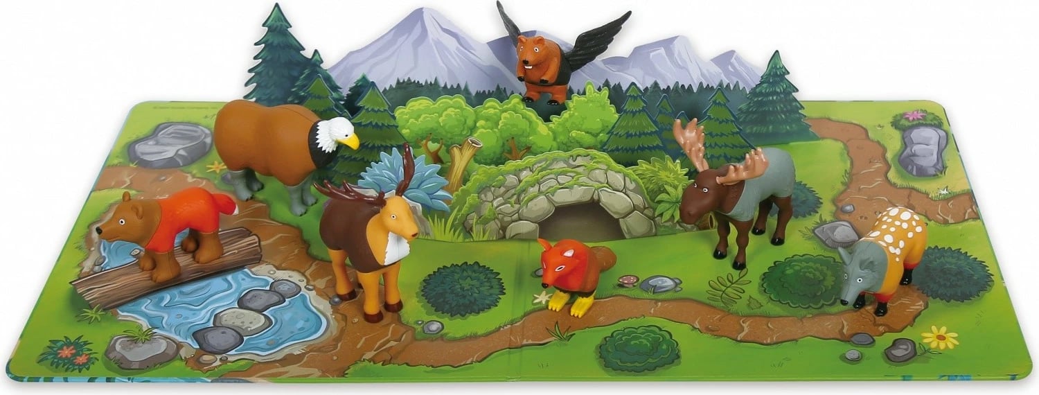 Set magnetik lodrash MalBlo Mini Kafshë pylli, MALIK 62343, shumëngjyrësh, 7 pjesë