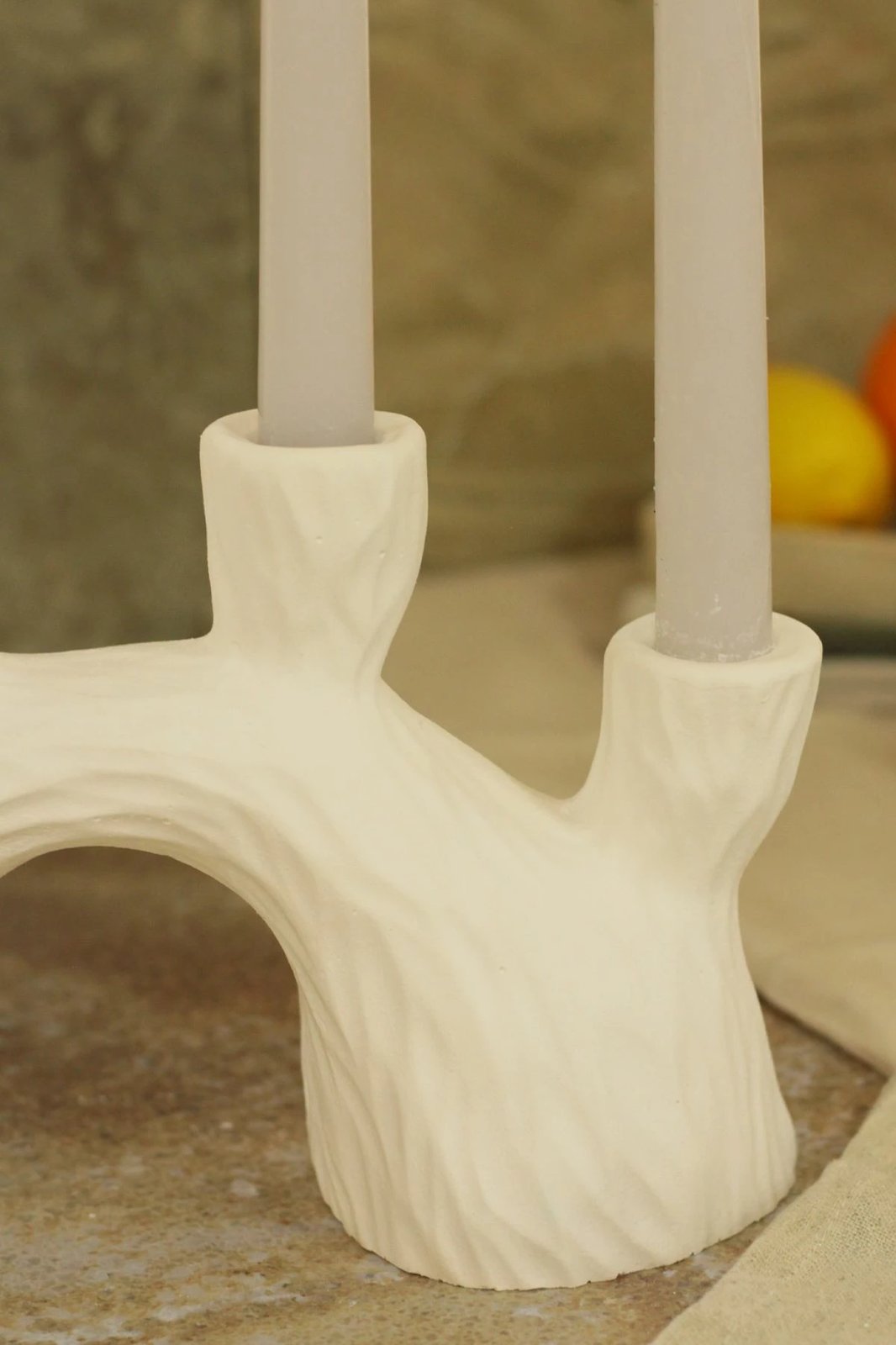 Set qirinjsh prej betoni, 5 copë, ngjyrë bezhë, Evila Originals