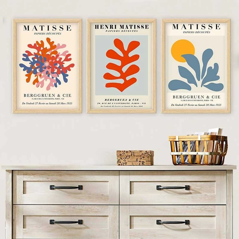 Pikturë dekorative me kornizë, 3 copë, Wallity, 3NTC_UN161162 _3545