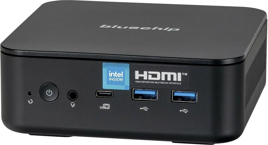 Kompjuter mini bluechip BUSINESSline M13100 N100, 8GB RAM, 120GB SSD, Wi-Fi 6, BT 5.3, i zi