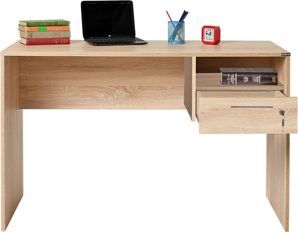 Tavolinë studimi Hanah Home, Cms-510-Ss-1, ngjyrë sonomo dhe e bardhë