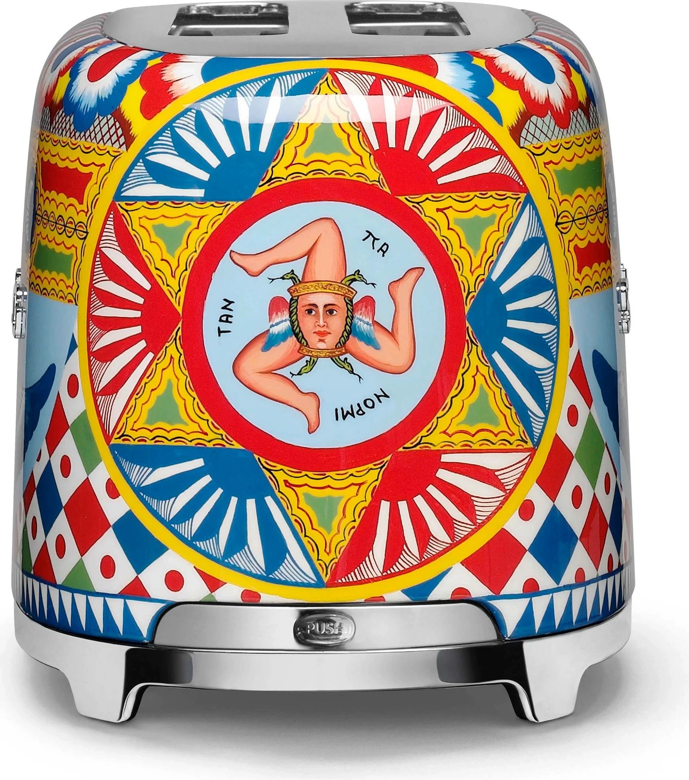 Toster, Smeg, TSF02DGEU Sicily is my Love, 1500W 4 slota 6 nivele pjekjeje, funksione Reheat/Defrost/Bagel, shumëngjyrësh