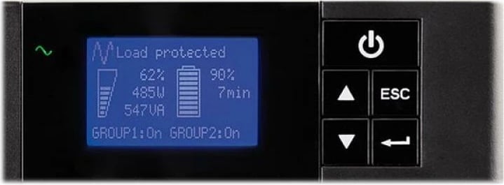 UPS rack 1U, Eaton 5P 1550i Netpack G2, ekran LCD, kohë rezervë 9–23 min, 5P1550IRNG2