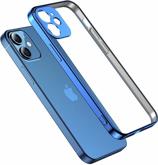 Mbështjellës Joyroom New Beauty Series JR-BP744 për iPhone 12 Pro Max, ultra i hollë, kornizë elektroplatuar, kaltër e errët