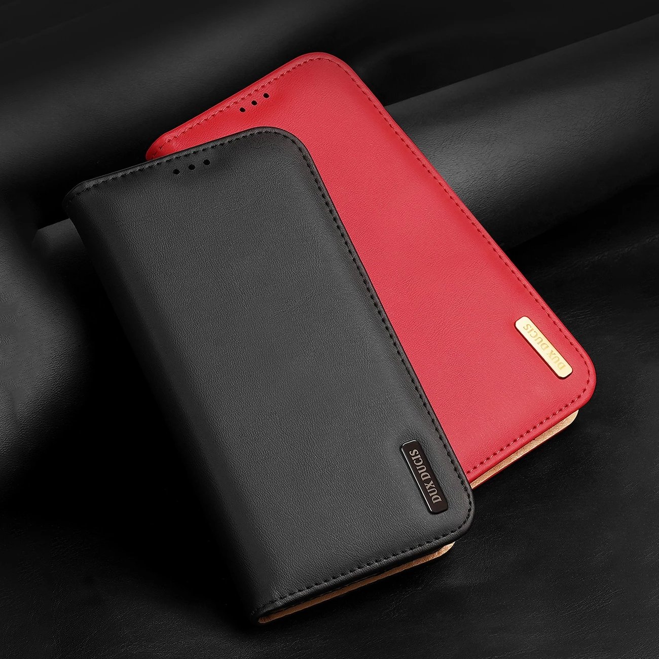 Mbështjellës Dux Ducis Hivo për iPhone 14 Plus, lëkurë natyrale, me xhepa për kartela dhe para, i zi Mbështjellës Dux Ducis Hivo për iPhone 14 Plus, lëkurë natyrale, me xhepa për kartela dhe para, i zi