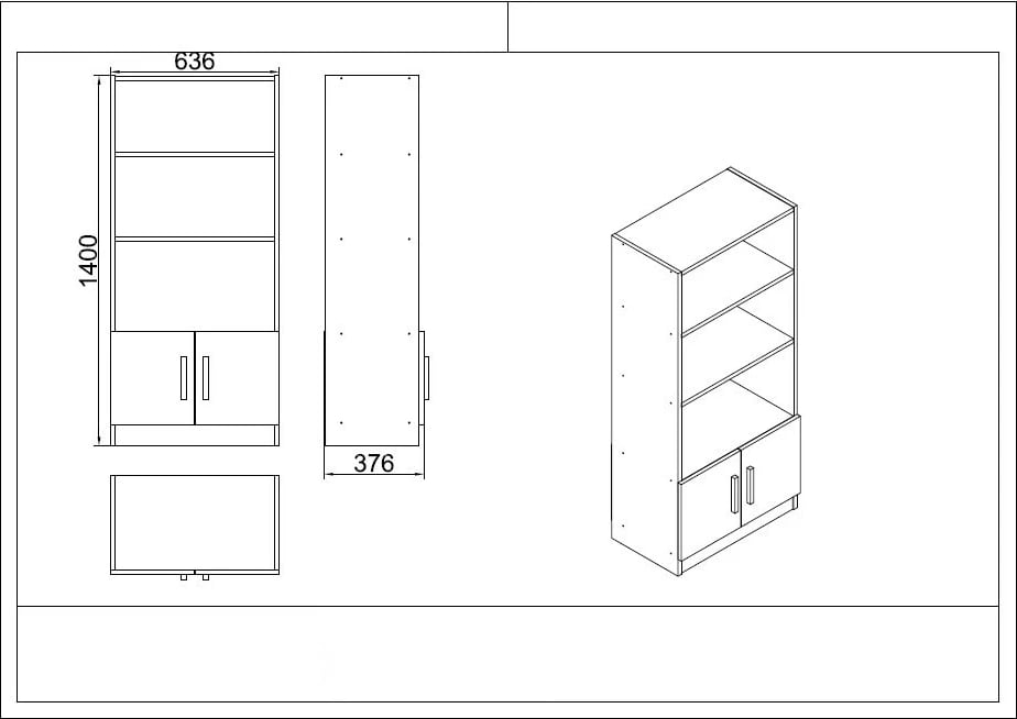 Set mobiljesh për zyre Skye Decor, VO19-OB, ngjyrë lis, larx, e zezë