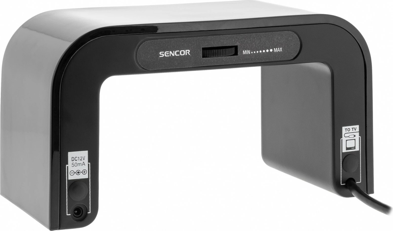 Antenë e brendshme Sencor SDA 312 me amplifikator, DVB-T2/T, e zezë