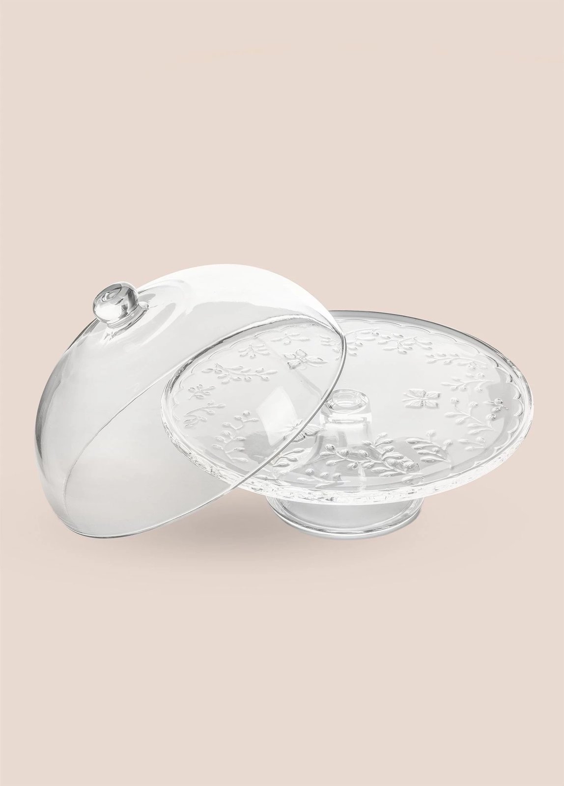 Pjatë për servirje tortash Hermia, CAM0497, xham transparent