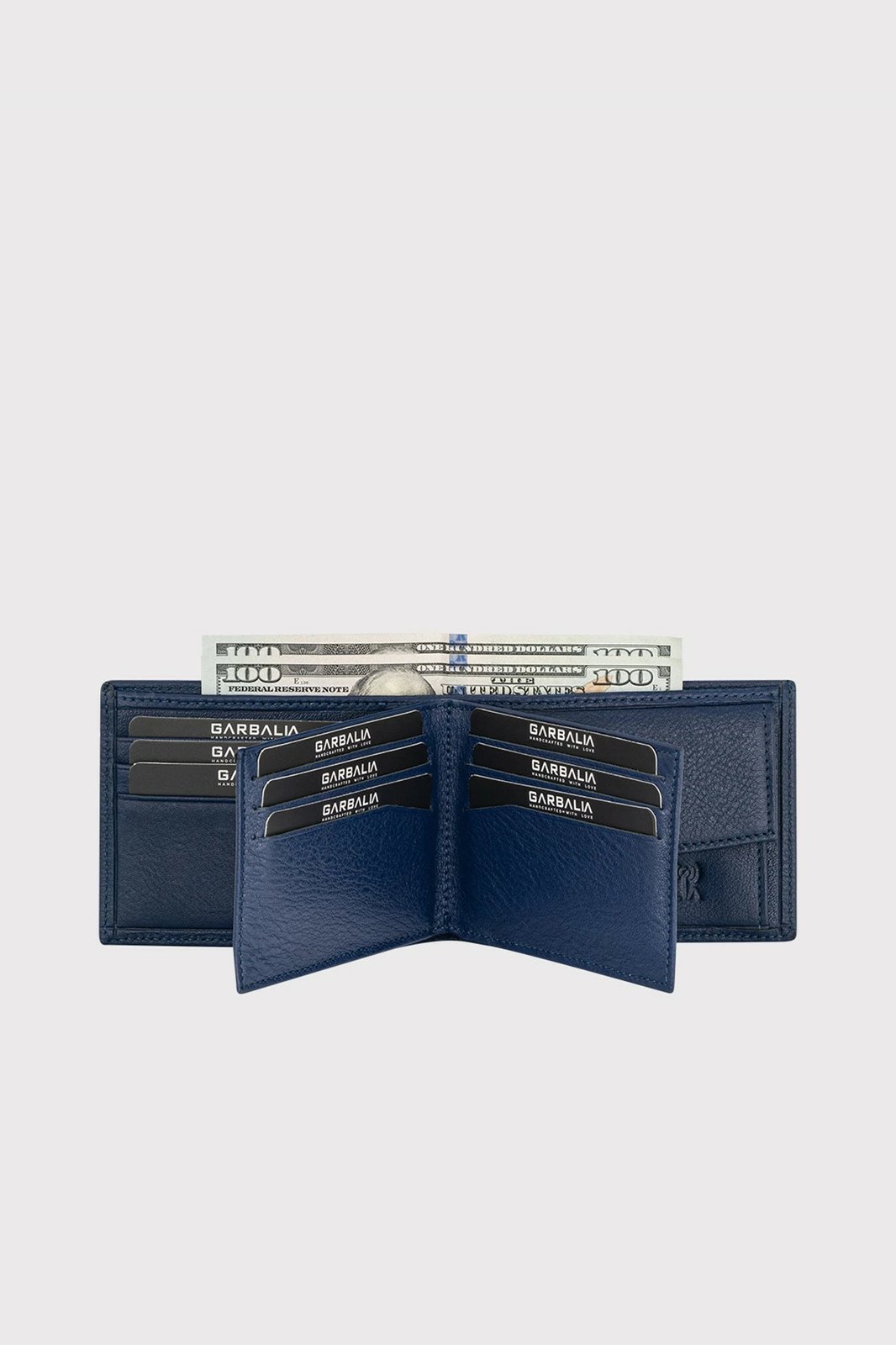 Portofol për burra, lëkurë origjinale, ngjyrë navy blue, Liverpool, Zoozie Bags