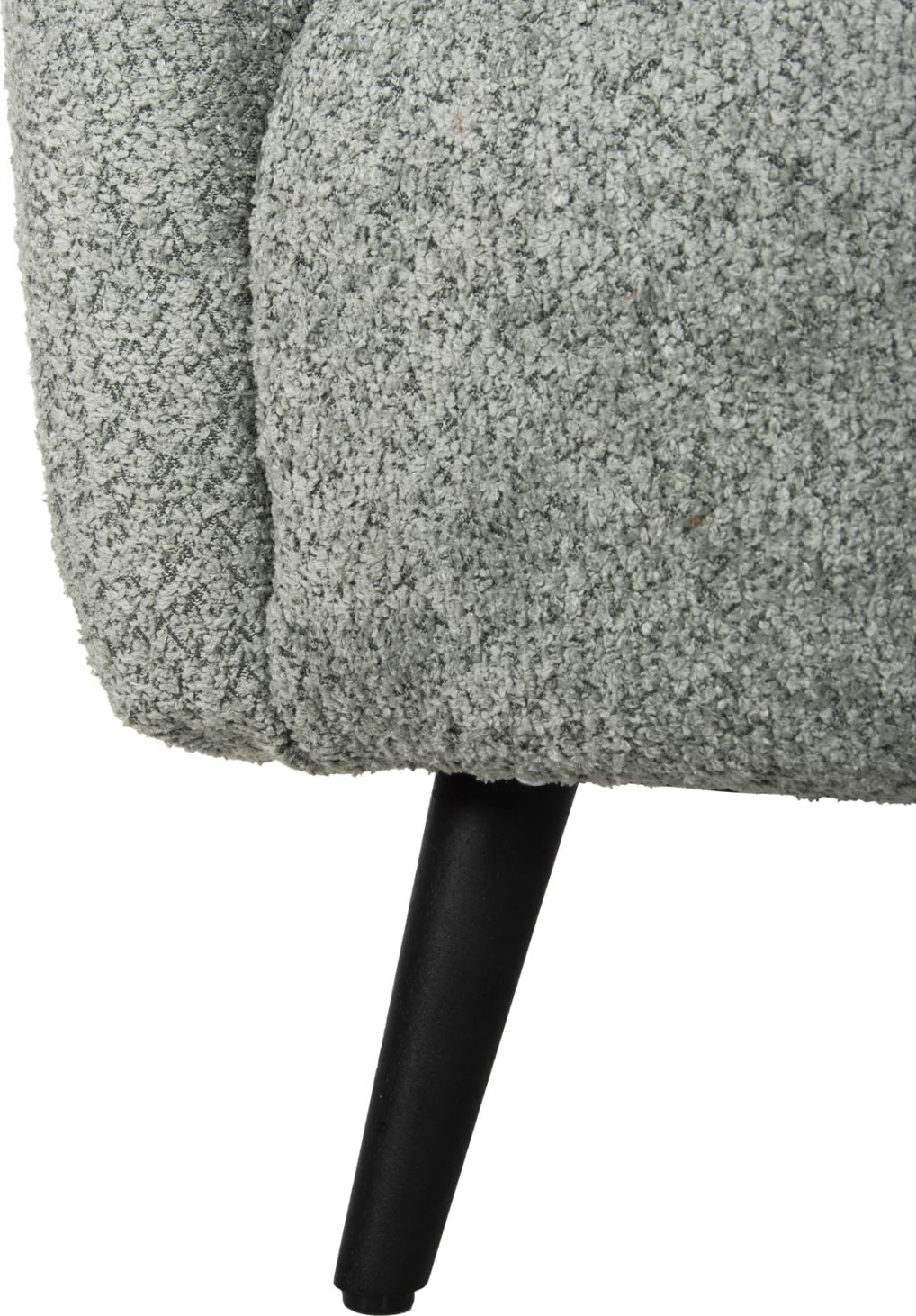 Fotelje KRYLY FH9593.05, ngjyrë jeshile bizele, pëlhurë boucle, këmbë druri të zeza, 83x87x89H cm