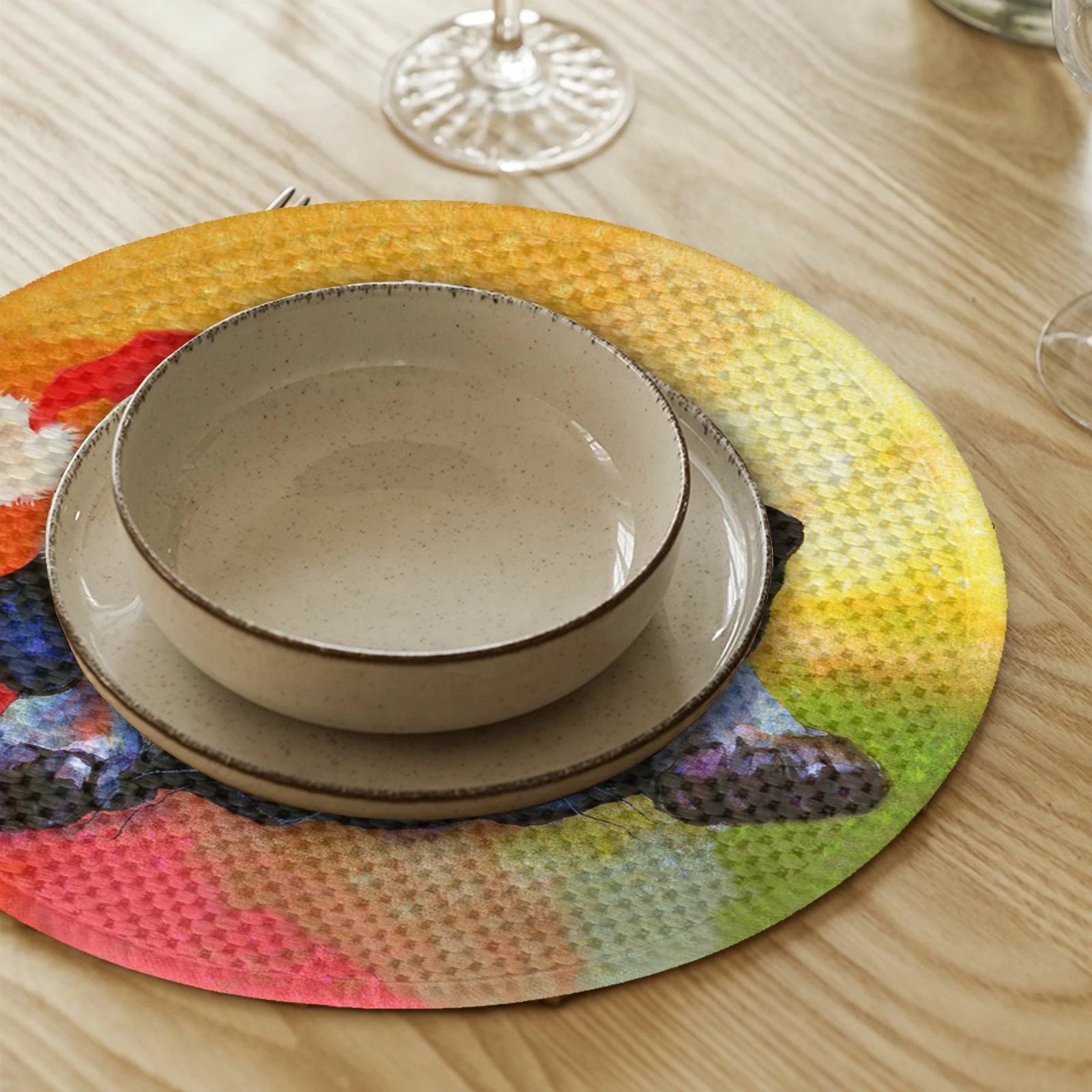 Set nënshtrues tavoline Hermia Concept, shumëngjyrësh, 4 copë, 37cm