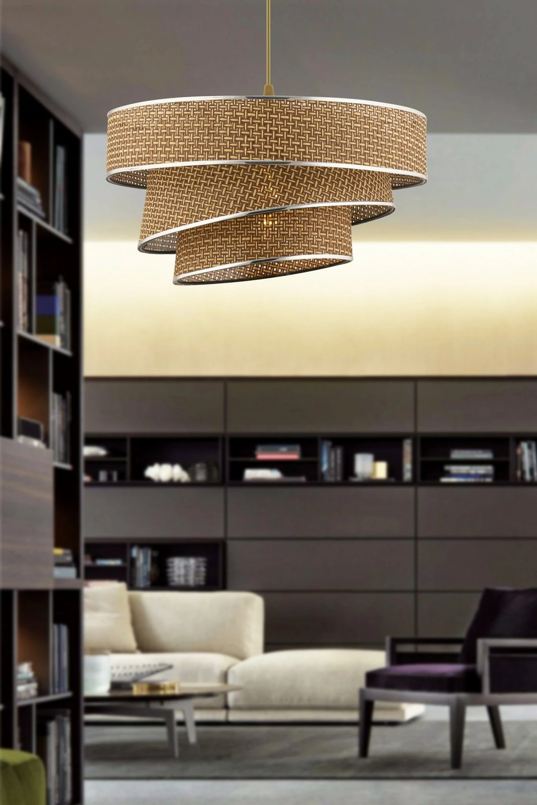 Llambë tavani Opviq Couper Hazeran, bezhë, argjendtë