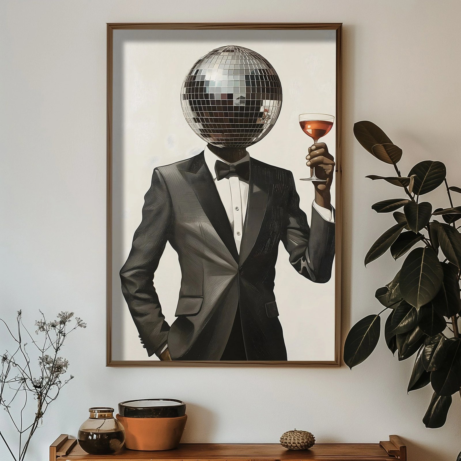 Pikturë dekorative me kornizë MDF, shumëngjyrëshe, HUM080, 50x70x3.5cm