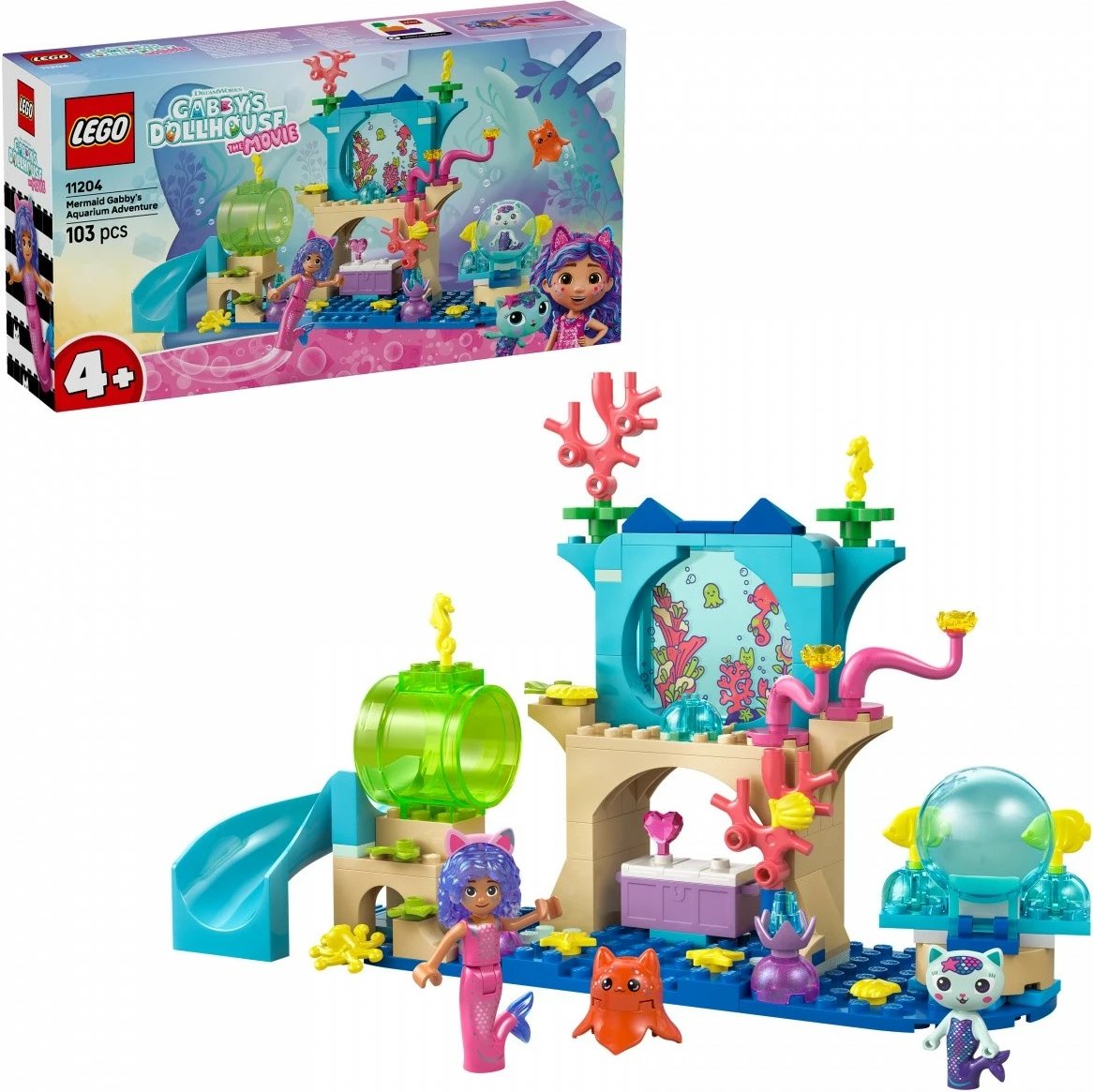 Set LEGO Gabby's Dollhouse 11204, Gabi Mermaid Underwater Adventure, 103 pjesë, shumëngjyrëshe