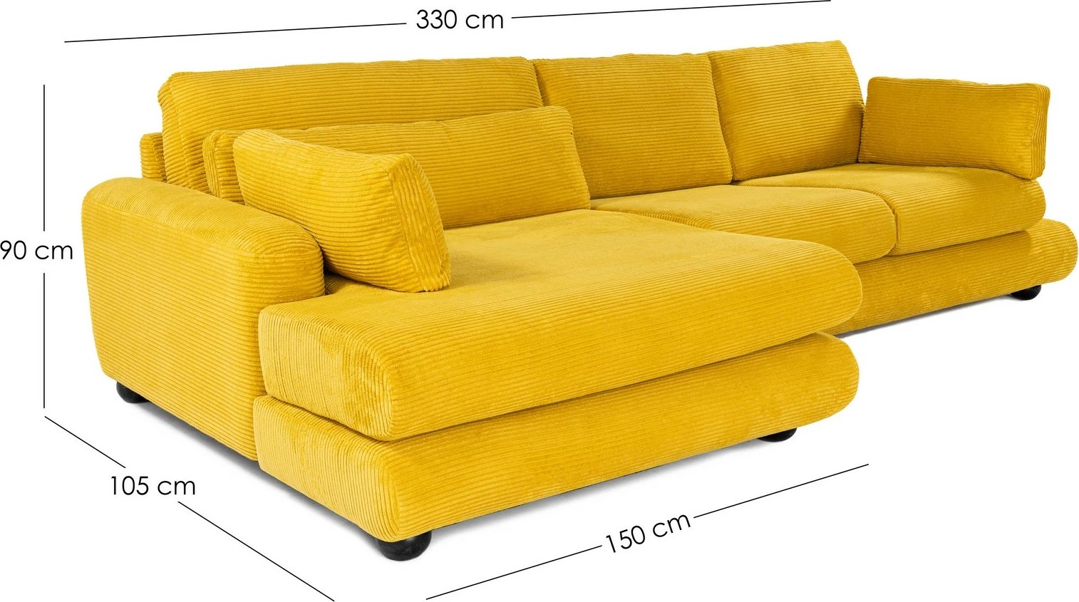 Kënd-sofë Atelier del Sofa, River Corner majtas, ngjyrë ulliri