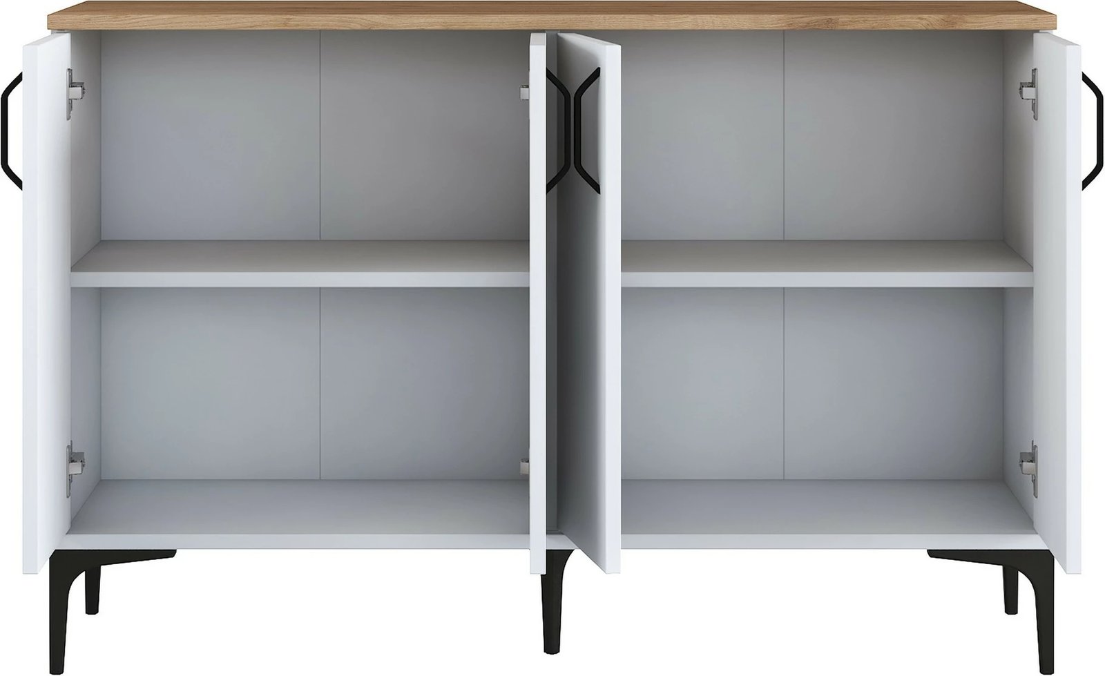 Dollap multifunksional, ngjyrë e bardhë dhe arre, Hanah Home JE162 - 3268