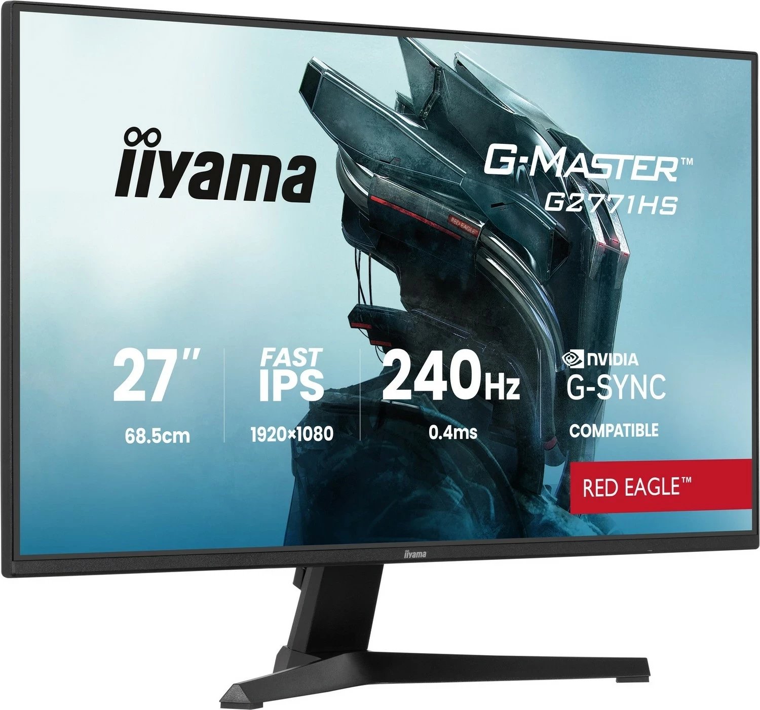 Monitor gaming iiyama G-Master G2771HS-B1 Red Eagle 27 inch, Full HD, 240Hz, Fast IPS, i zi