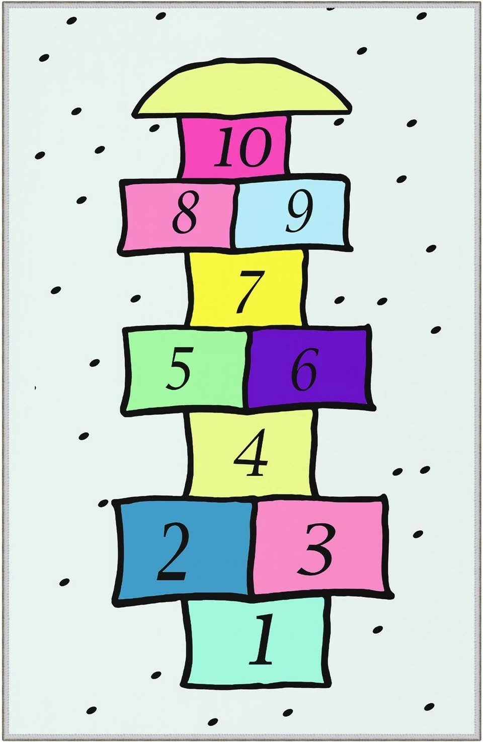 Qilim shumëngjyrësh për fëmijë, hopscotch, 80x50cm, Conceptum Hypnose, HMNT507