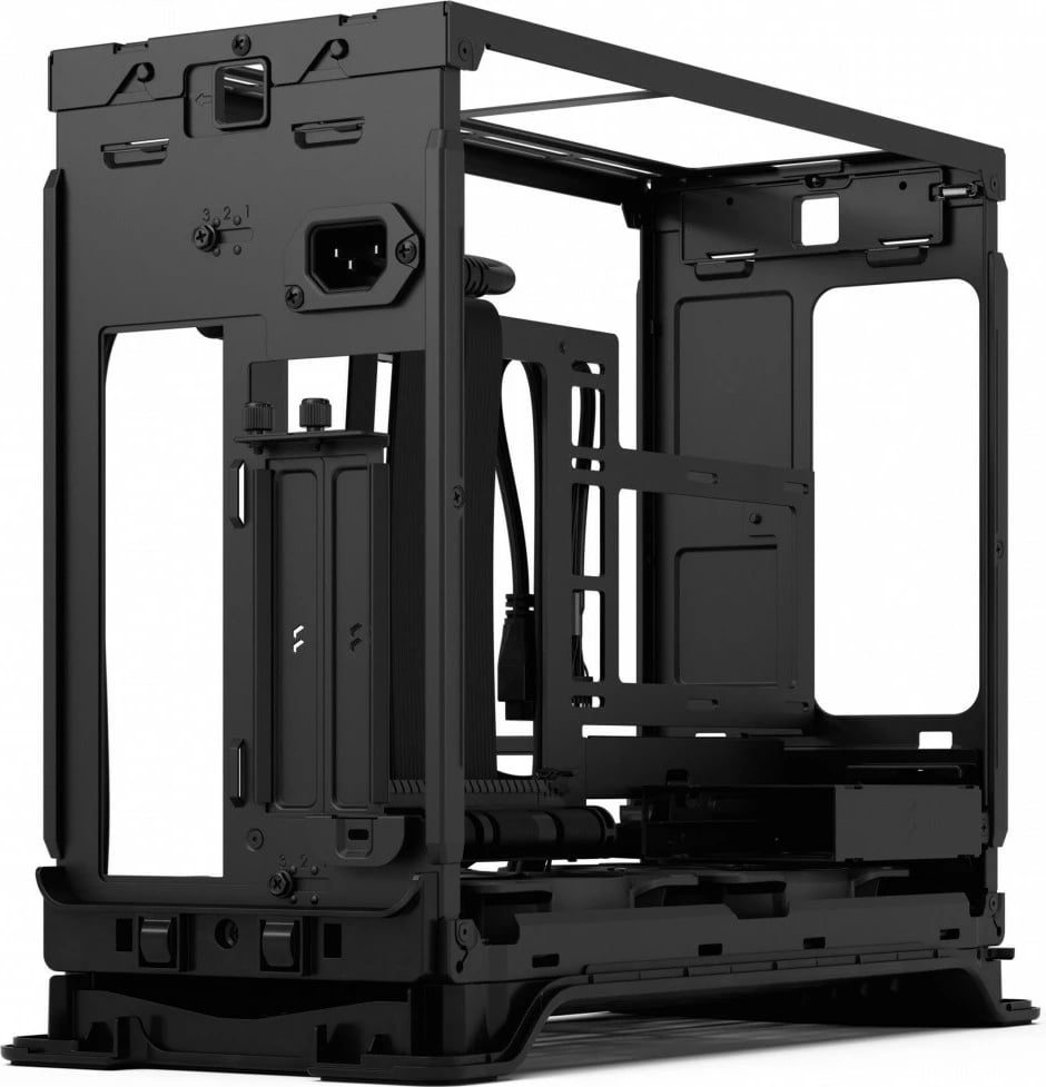 Kasë Fractal Design Era 2, Small Form Factor, ITX, Charcoal, panel druri