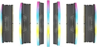 RAM Memorje Corsair Vengeance RGB DDR5 16GB (2x8GB) 6000MHz CL36, e zezë, set 2 copë