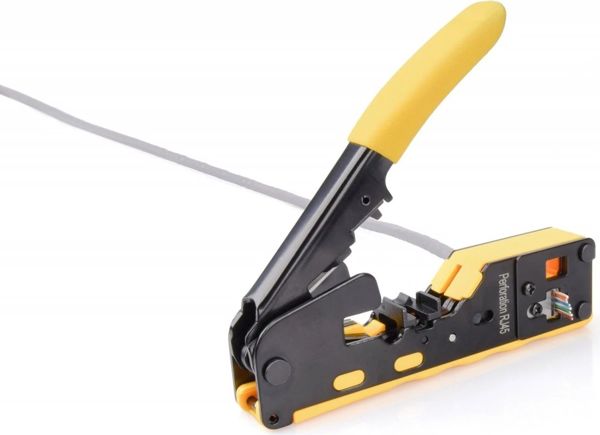 Mjet krimpimi Digitus DN-94025 për konektorë RJ45 Cat.5e/Cat.6, RJ12, RJ11, Metal, me prerje dhe heqje izolimi