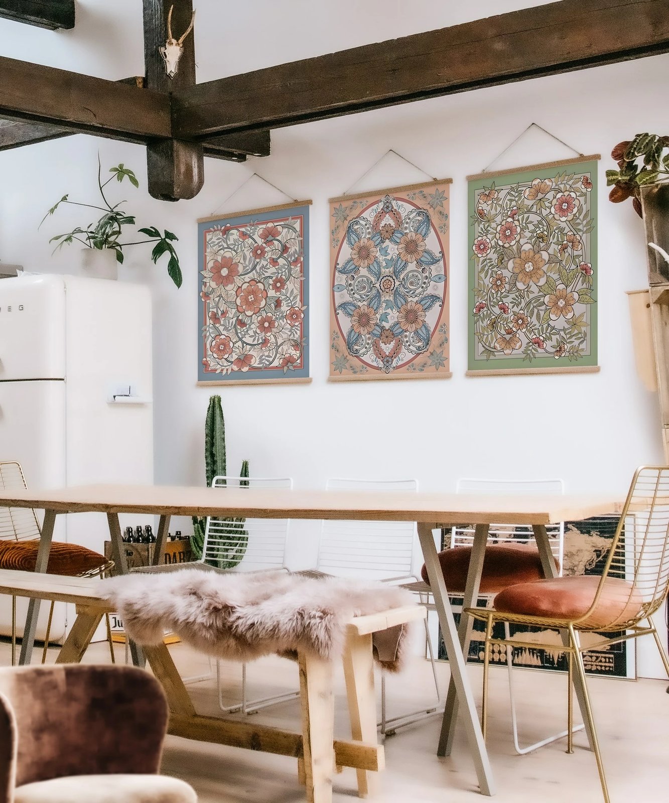 Pikturë dekorative me kornizë (3 copë), Wallity, SRG25