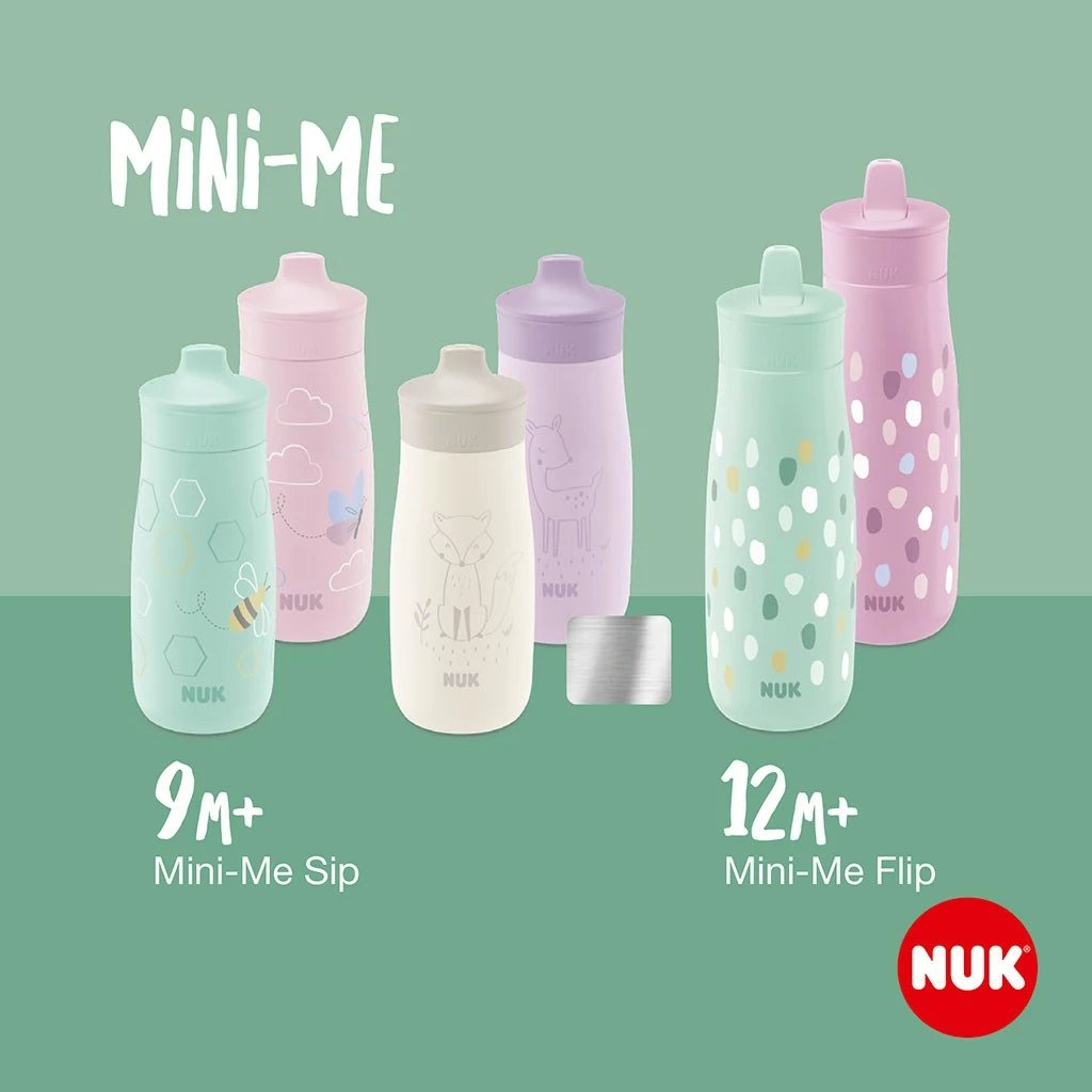 Shishe fëmijësh NUK Mini-Me Flip 2-në-1 450 ml rozë