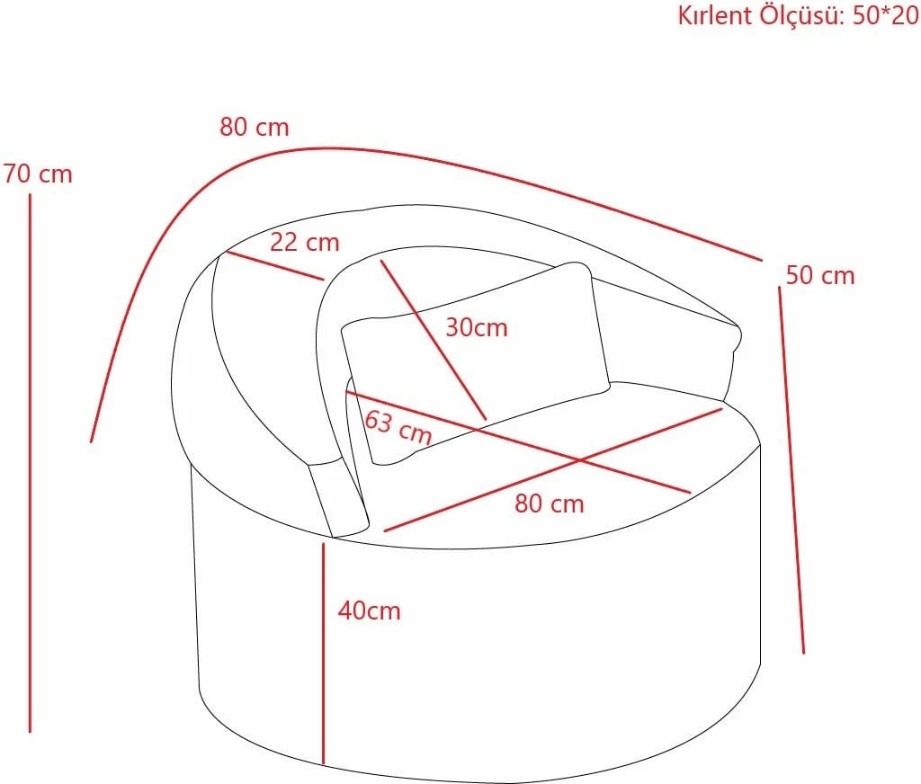 Karrige një vendëshe Pitta, ngjyrë gri, Atelier del Sofa