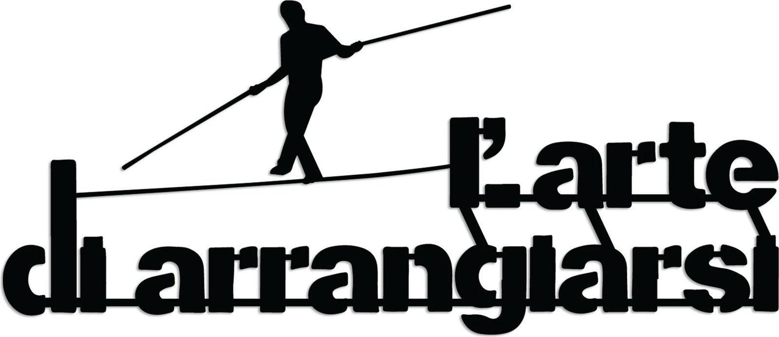 Aksesor dekorativ metalik për mur, Wallity Arrangiarsi 3, ngjyrë e zezë, 60x25cm