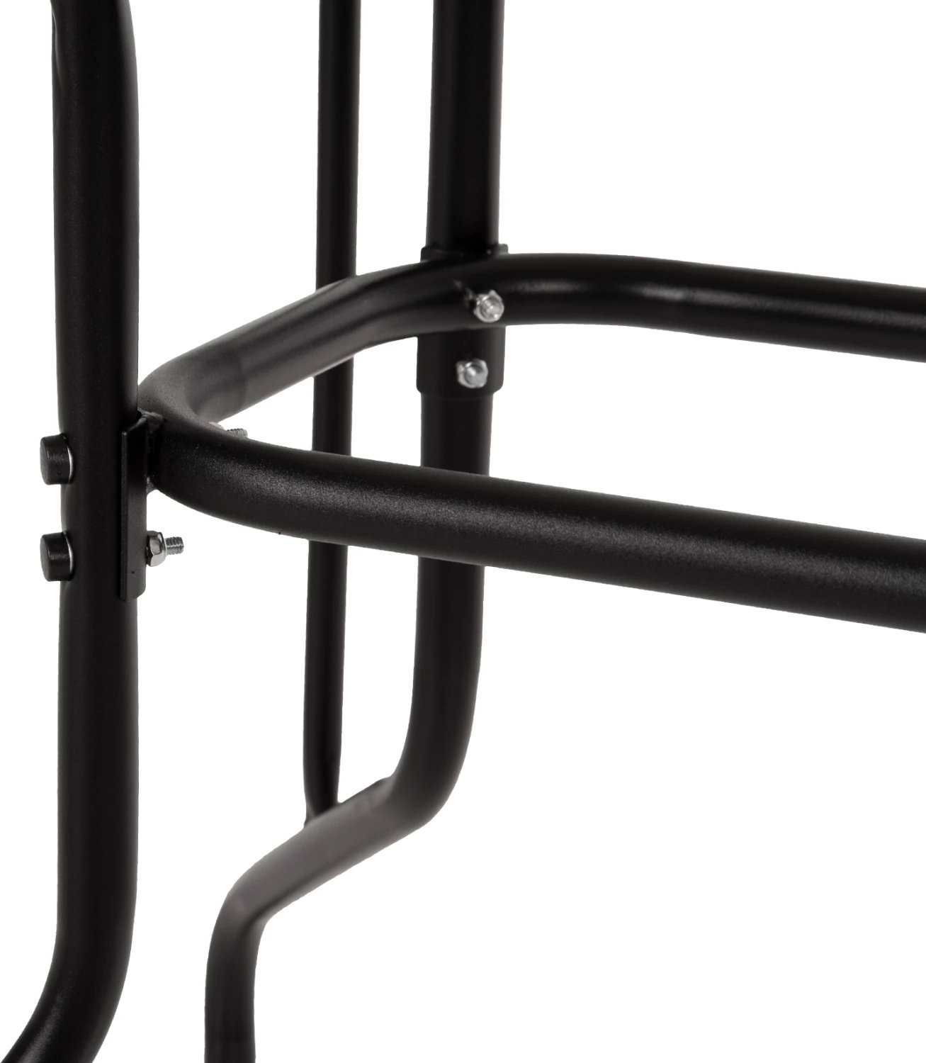 Tavolinë metalike për jashtë ADAM, e zezë, me sipërfaqe xhami të forcuar, 110x60x71 cm